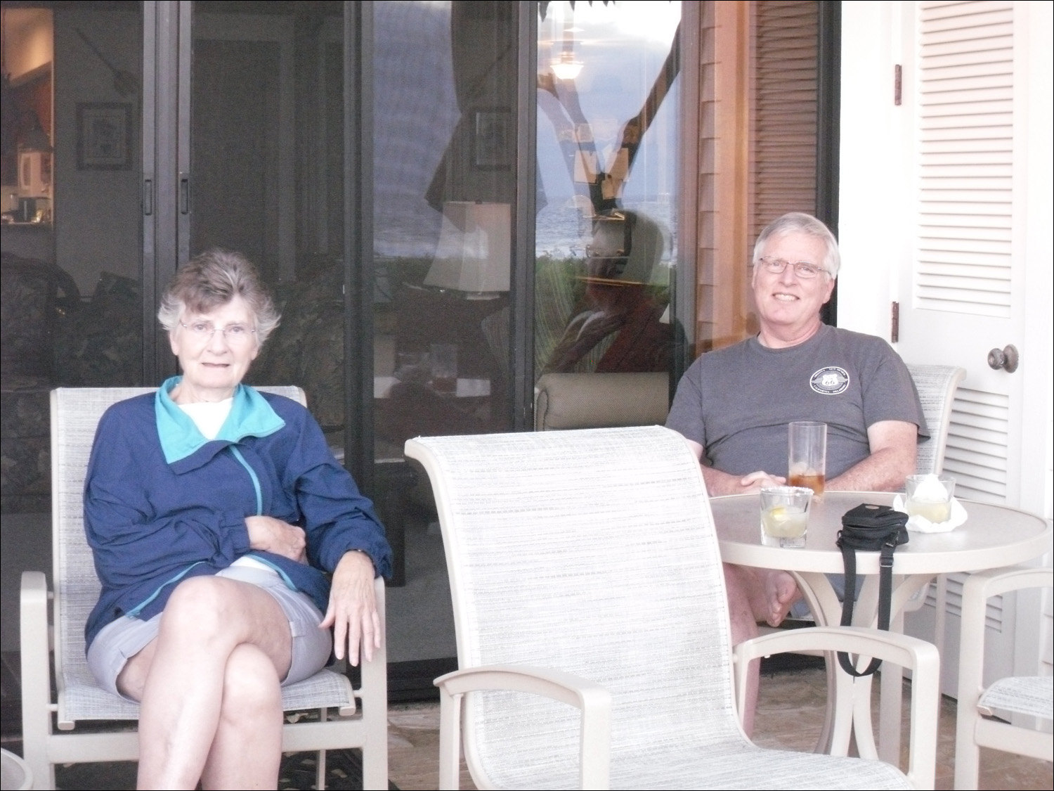 Sunset viewing on the lanai.